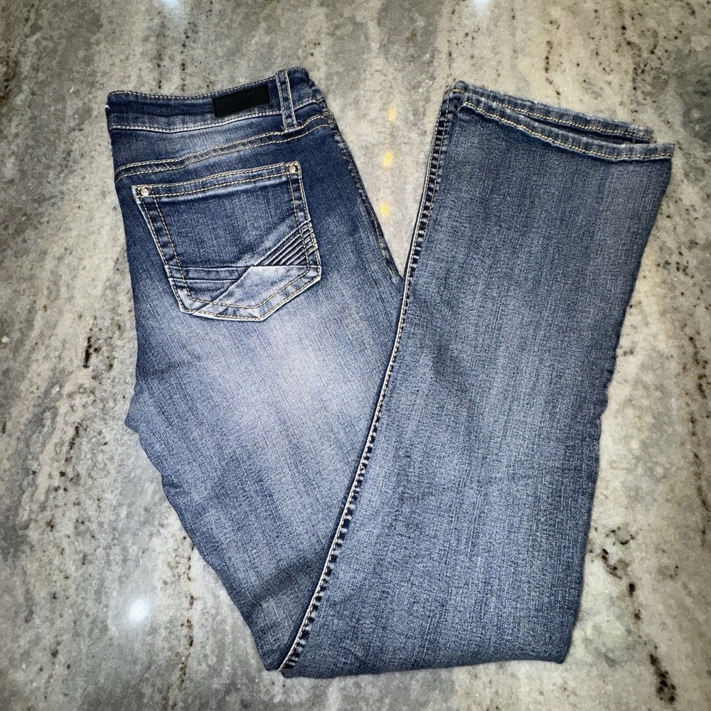 Daytrip Virgo Bootcut Women's 35 X 35 Jeans‎ Distressed Faded Denim Mid Rise
